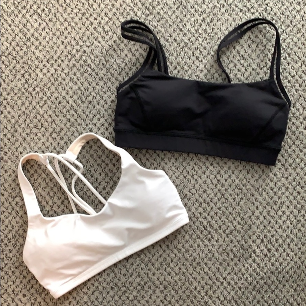 Lululemon sports bras - black and White